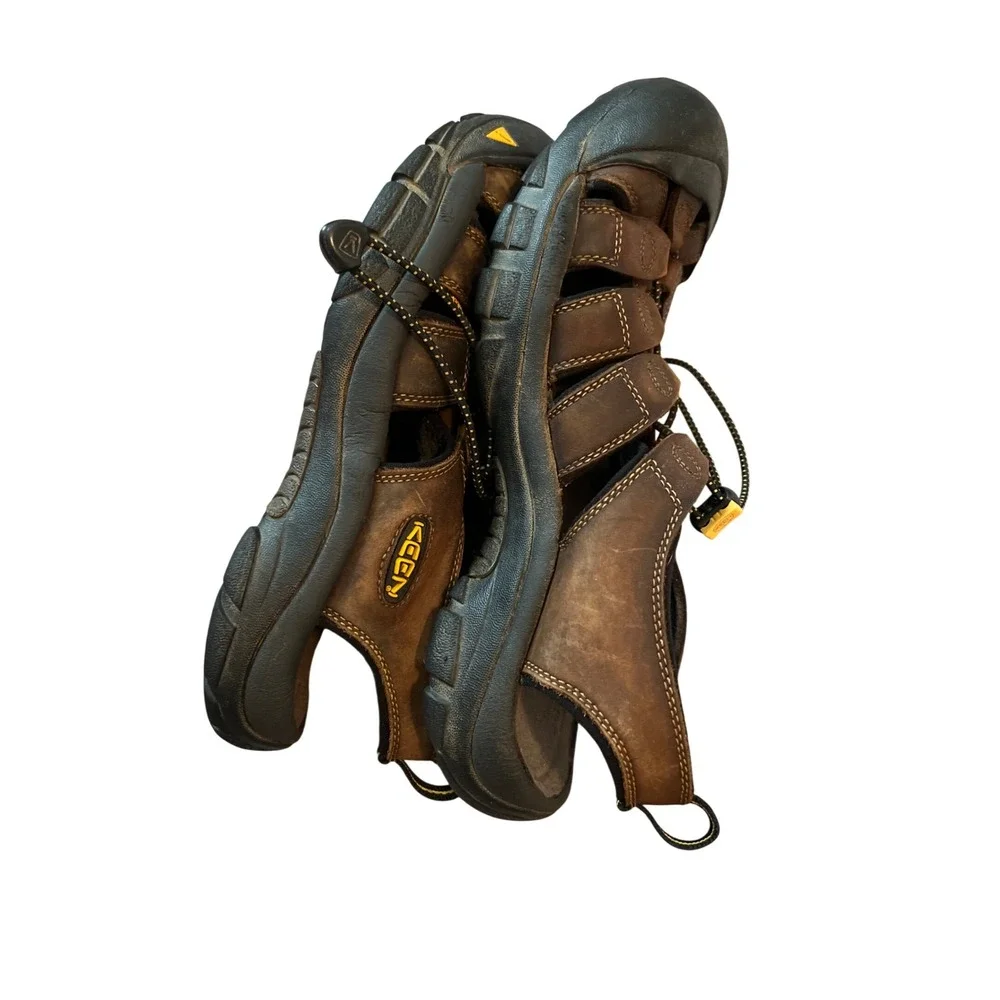 Keen Newport H2 Brown Leather Waterproof Hiking Sandals Mens 11